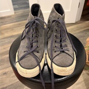 Converse Women’s Grey Wedge Sneakers